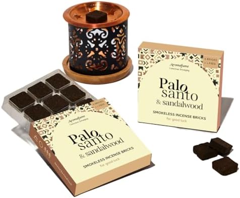 Palo Santo Sandalwood Smokeless Incense Bricks for Home Aromatherapy and Spiritual Use