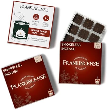 Aromafume Frankincense Incense Bricks 3 Trays x 9 Pieces Refill Pack