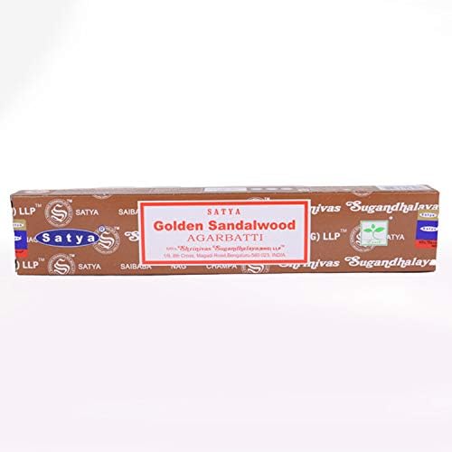 Satya Nag Champa Incense Sticks 12 Pack Golden Sandalwood