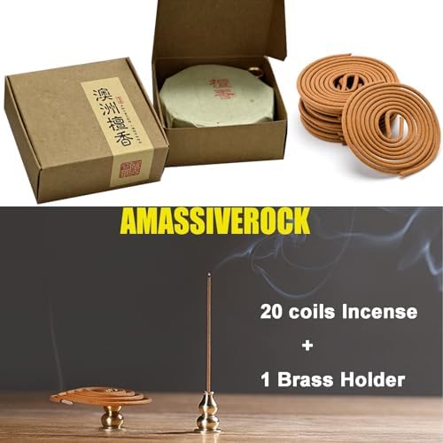 Sandalwood Incense Coils 20PCS with Holder