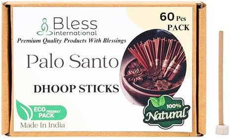 Bless International Palo Santo Incense Sticks 60 Count 45 Inches Natural Organic