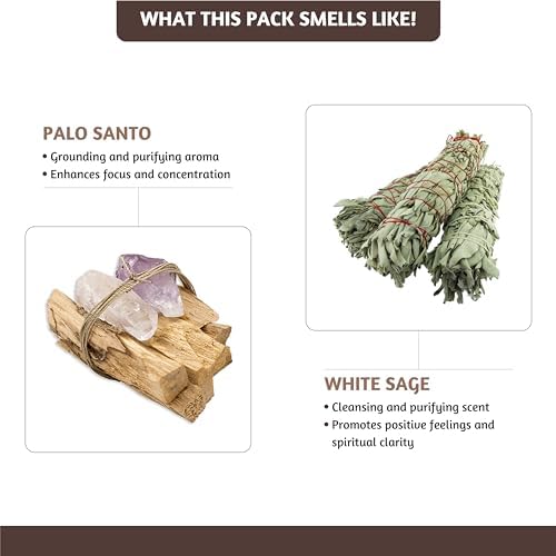 Folkulture Incense Cones Set of 30 - White Sage Palo Santo Natural Fragrances