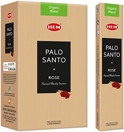 HEM Palo Santo Rose Natural Incense Sticks - 12 Packs