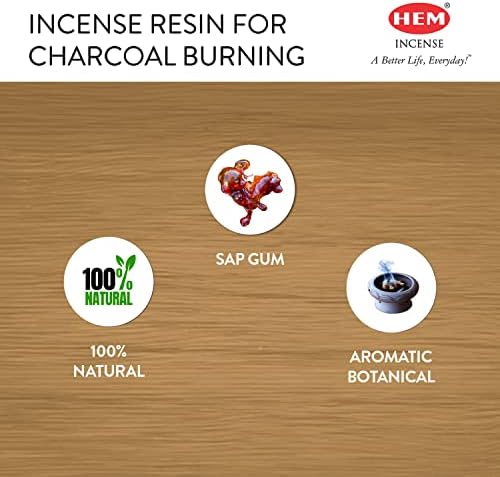 HEM Copal Incense Resin for Charcoal Burning 30gm Gift Set
