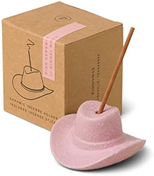 Paddywax Textured Pink Ceramic Incense Burner with Sticks