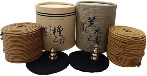WORAMUK 48-Pack Lavender Sandalwood Coil Incense Set
