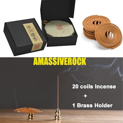 Sandalwood Incense Coils 20 PCS with Holder