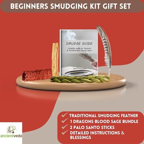 Ancientveda Organic Smudge Kit with Guide