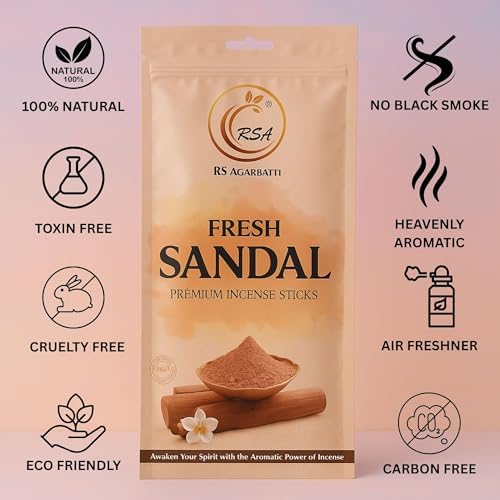 Hashcart Fresh Sandalwood Incense Sticks 65-70 Sticks Pack