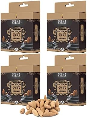 Soul Sticks Backflow Incense Cones 40 Organic Cones for Waterfall Burner