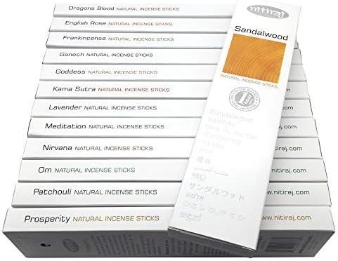 Nitiraj Premium Sandalwood Natural Incense Sticks 25 Grams 1