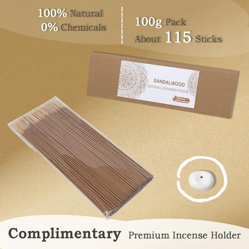 Sandalwood Incense Sticks 100 Gm Pack Free Holder
