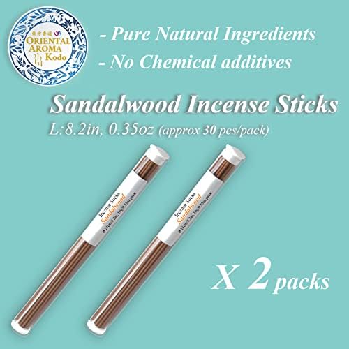 U-MATE Sandalwood Incense Sticks Natural 2 Tubes Pack