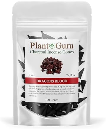 Dragons Blood Charcoal Incense Cones 100 Pack Natural Scent