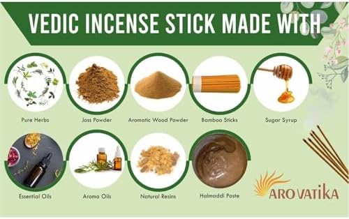 ARO VATIKA Vedic Agarwood Incense Sticks 144 in Pack of 12