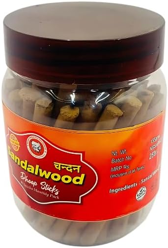 Organic Sandalwood Dhoop Incense Sticks 50 Pieces
