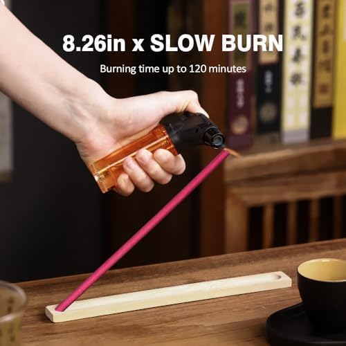 RELCHANE Thick Incense Sticks 120 Min Burning Time with Holder 40pcs