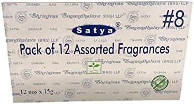 Satya Variety Pack 08 Set of 12 Incense Sticks