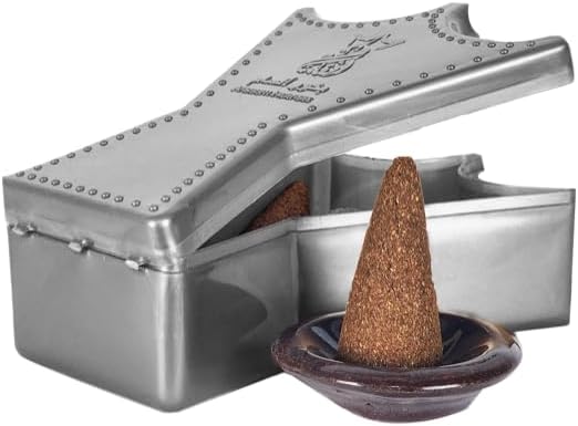 ANSAAM Incense Cones Arabesque 15 CT Luxury Crown Container