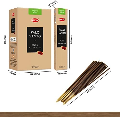 HEM Palo Santo Rose Natural Incense Sticks - 12 Packs