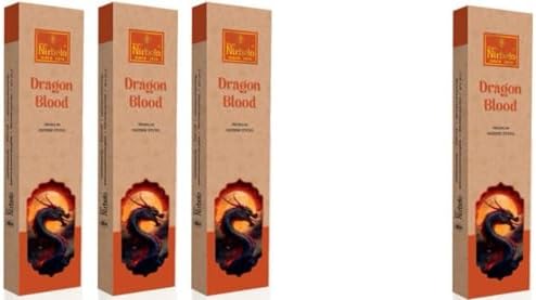 NIRBELO Hand Rolled Masala Incense Sticks Dragon Blood Pack of 3