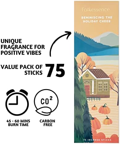 Folkulture Pumpkin Spice Incense Sticks Pack of 75