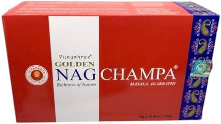 Vijayshree Agarbathi Golden NAG Champa Incense Sticks 15G X 12 1