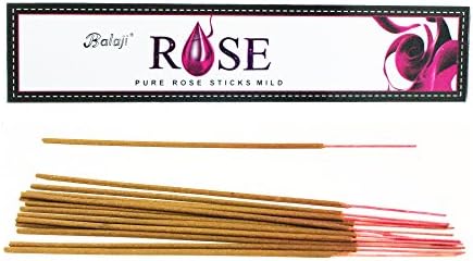 Balaji Pure Rose Incense Sticks 12 Units x 15 Sticks