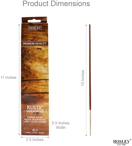 Hosley 240 Pack Incense Sticks Rustic Sandalwood