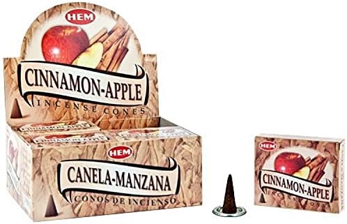 HEM Incense Cones Apple Cinnamon 12 Packs of 10