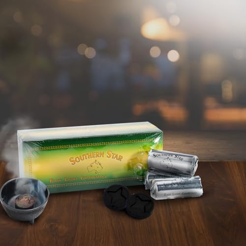 Southern Star Quick Lighting Incense Charcoal Tablets 45 Mins Burn Time 120 Tablets Large 35mm