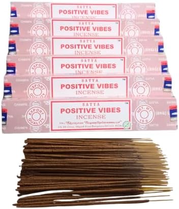 ANKCIENSE Incense Stick Holder with 6 Packs of Positive Vibes Incense
