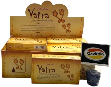 Govinda Incense Cone Holder Bundle with Parimal Yatra Natural Incense Cones