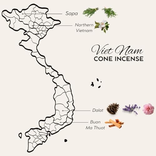 Labbi Incense Cones - 20 Natural Sandalwood Fragrance for Relaxation and Meditation