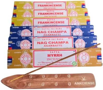 ANKCIENSE Incense Holder Pack of 3 with 90 Sticks 1