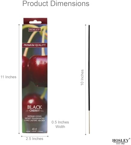 Hosley 120 Pack Incense Sticks Black Cherry