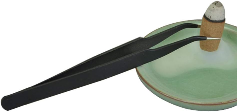 Backflow Cone Incense Tweezers - Stainless Steel Curved Pointed Tool for Lighting and Handling Incense