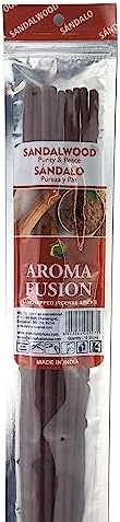 Aroma Fusion 19 Inch Jumbo Hand Dipped Incense - Sandalwood 10 Stick Pack
