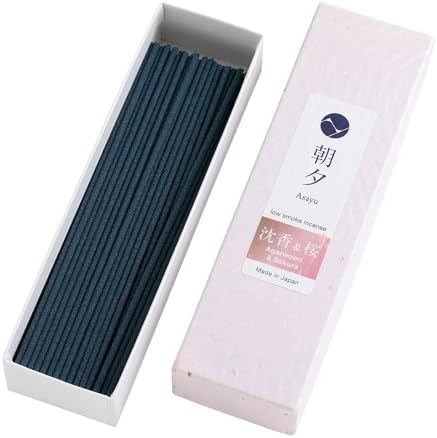 Asayu Japan Premium Incense Sticks Sakura and Agarwood Blend 20g Sampler for Meditation Yoga Relax