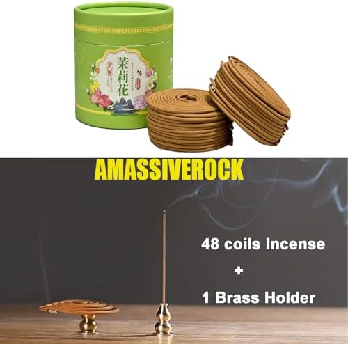 Jasmine Coils Incense 48PCS with Holder