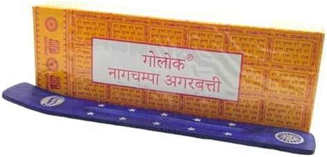 Govinda Incense Stick Holder Bundle with Nag Champa Incense - 250 GM Natural Box