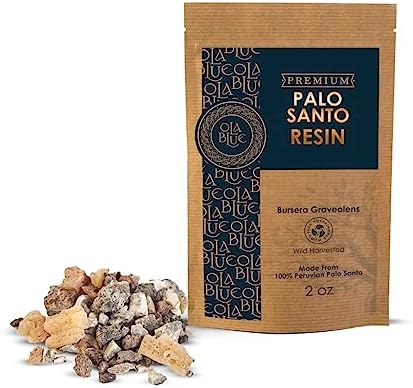OLA BLUE Palo Santo Resin 2oz Natural Premium Incense