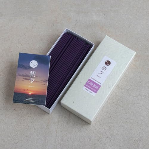 Asayu Japan Traditional Smoke Incense Sticks Sandalwood Rose Blend 40gr for Relaxation Meditation Yoga