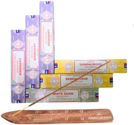 ANKCIENSE Incense Holder with 3 Fragrances 90 Sticks Variety Pack 1