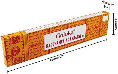 Goloka Nag Champa Incense Sticks Set of 12 Packs