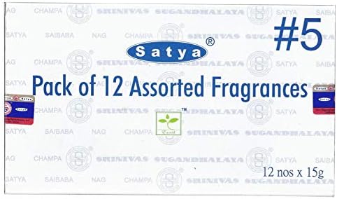 Satya Bangalore Incense Set of 12 Natural Scents