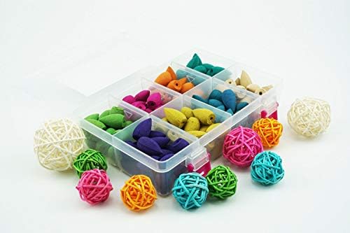 140PCS 8 Mixed Natural Scent Backflow Incense Cones Gift Set