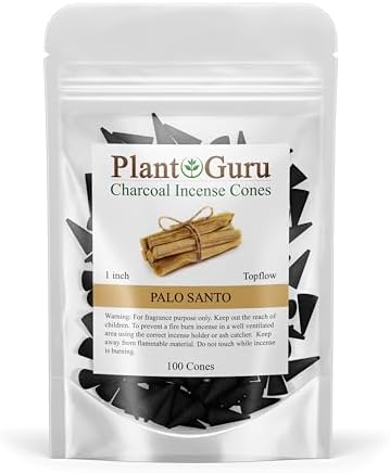 Palo Santo Charcoal Incense Cones 100 Pack Natural Handmade