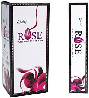 Balaji Pure Rose Incense Sticks 12 Units x 15 Sticks
