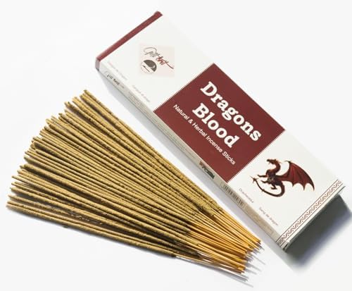Giftbrit Dragons Blood Natural Incense Sticks 100 Pack with Holder